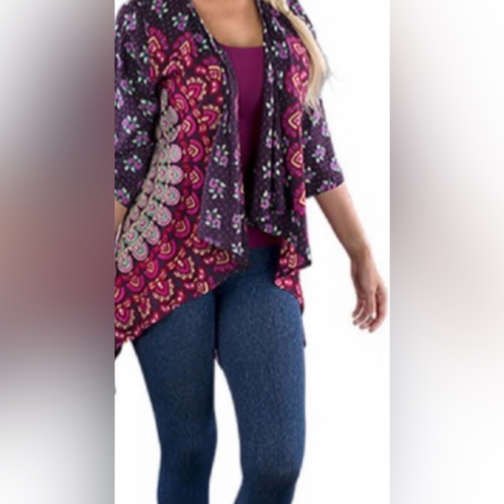 NWT.  Sacred Threads Cardigan. Size S/M. 220161. BL/RD14
